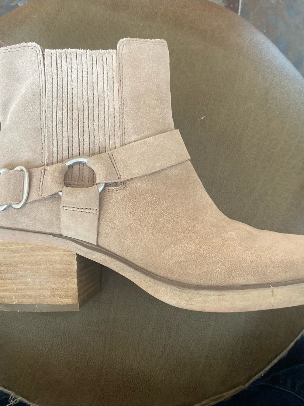 Sam Edelman Suede Ankle Boot with Buckle Strap NEW - great styling! Like NEW